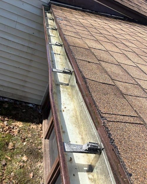 The same gutter cleaned out